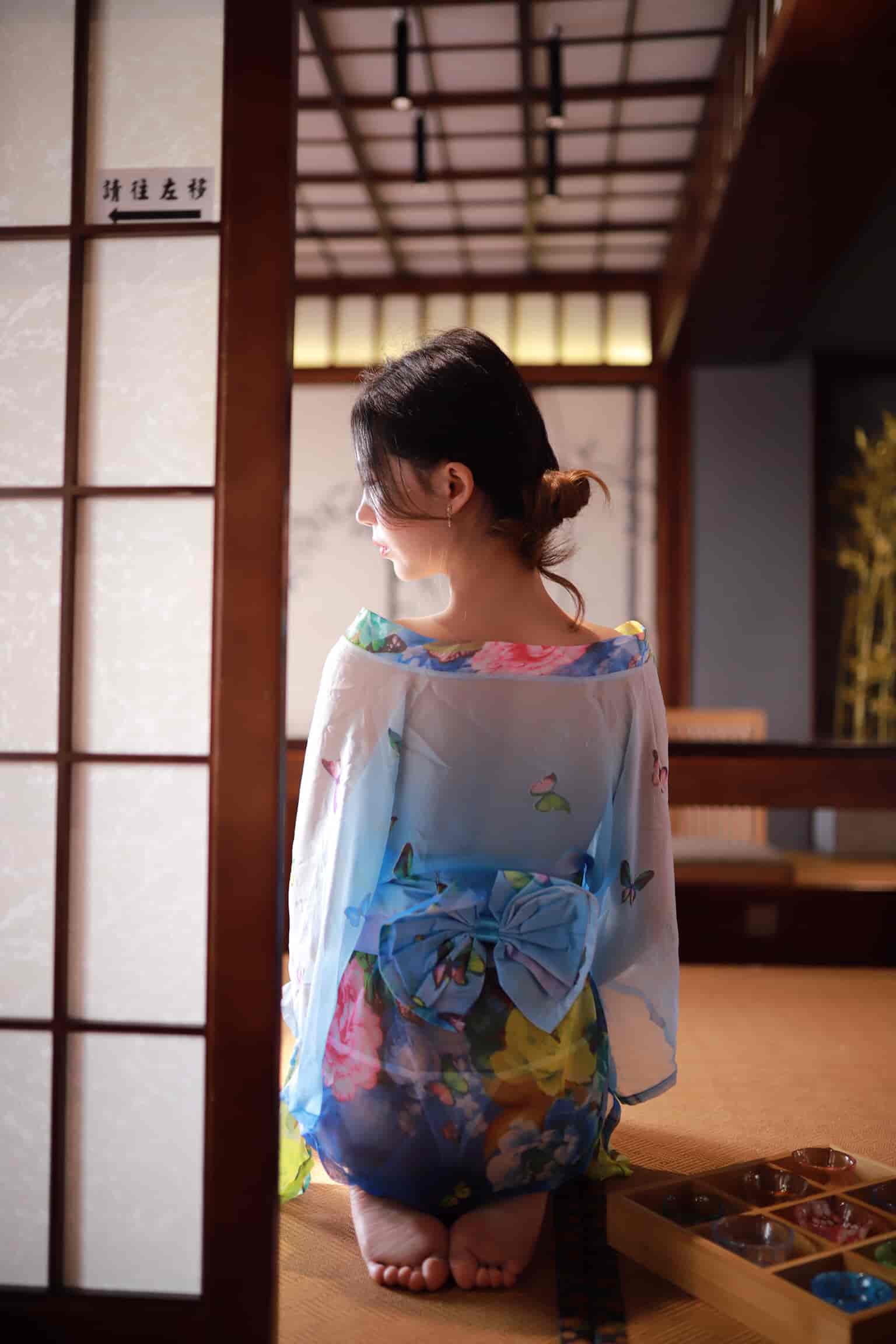 抖娘-利世水蓝和服 ​​​​[30P-47M]