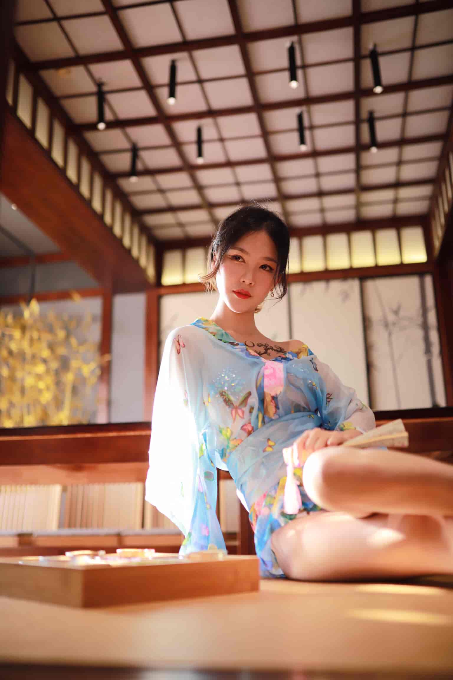 抖娘-利世水蓝和服 ​​​​[30P-47M]