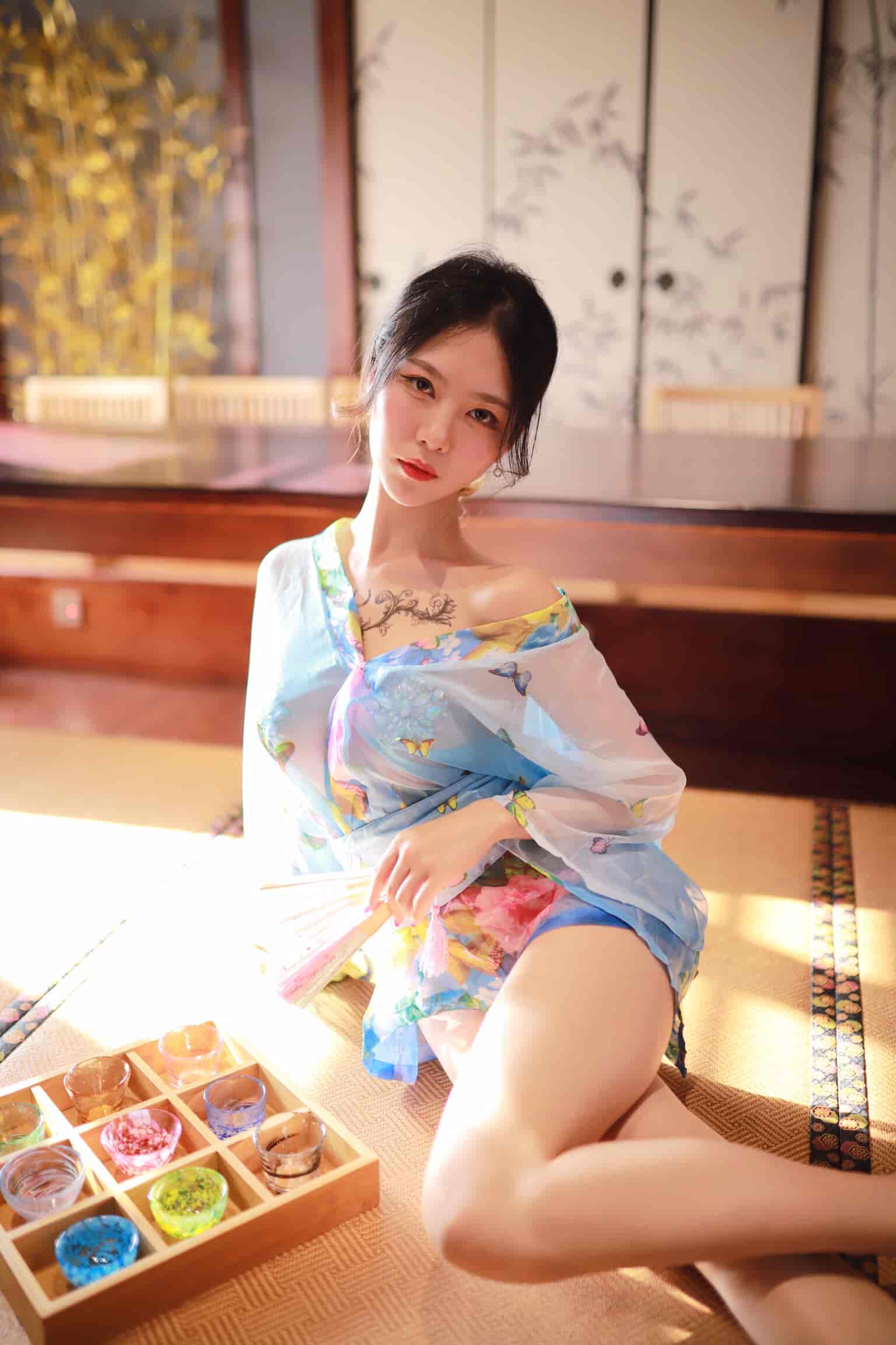 抖娘-利世水蓝和服 ​​​​[30P-47M]