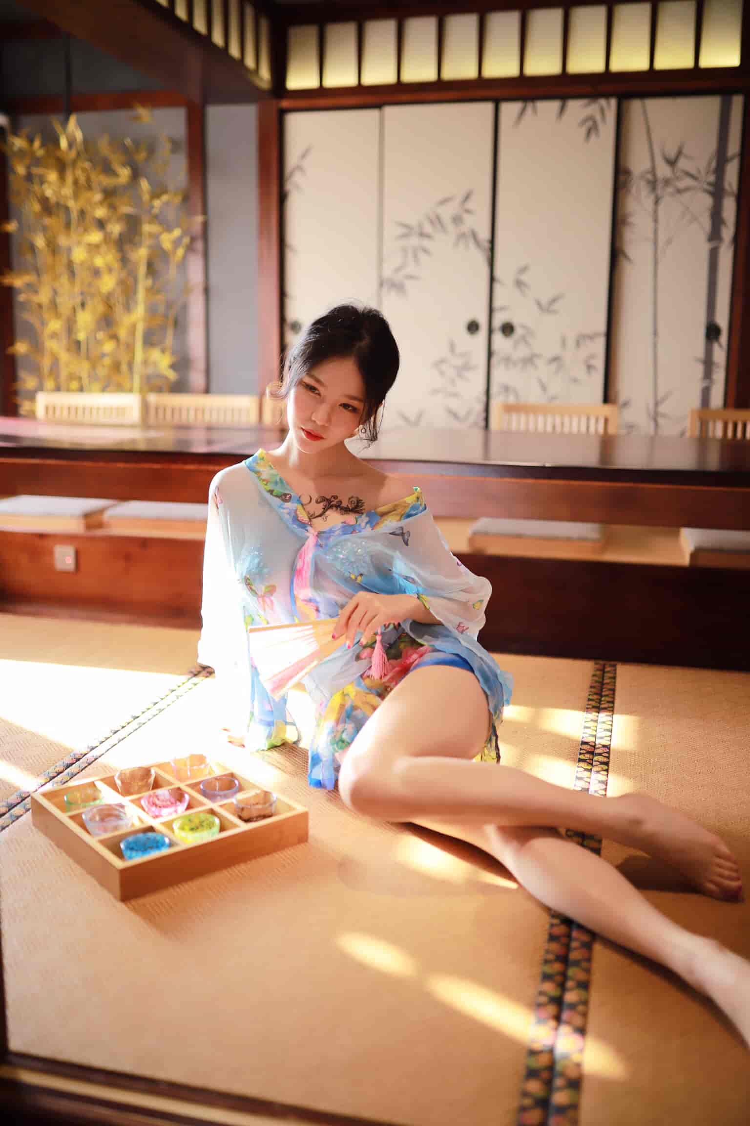抖娘-利世水蓝和服 ​​​​[30P-47M]