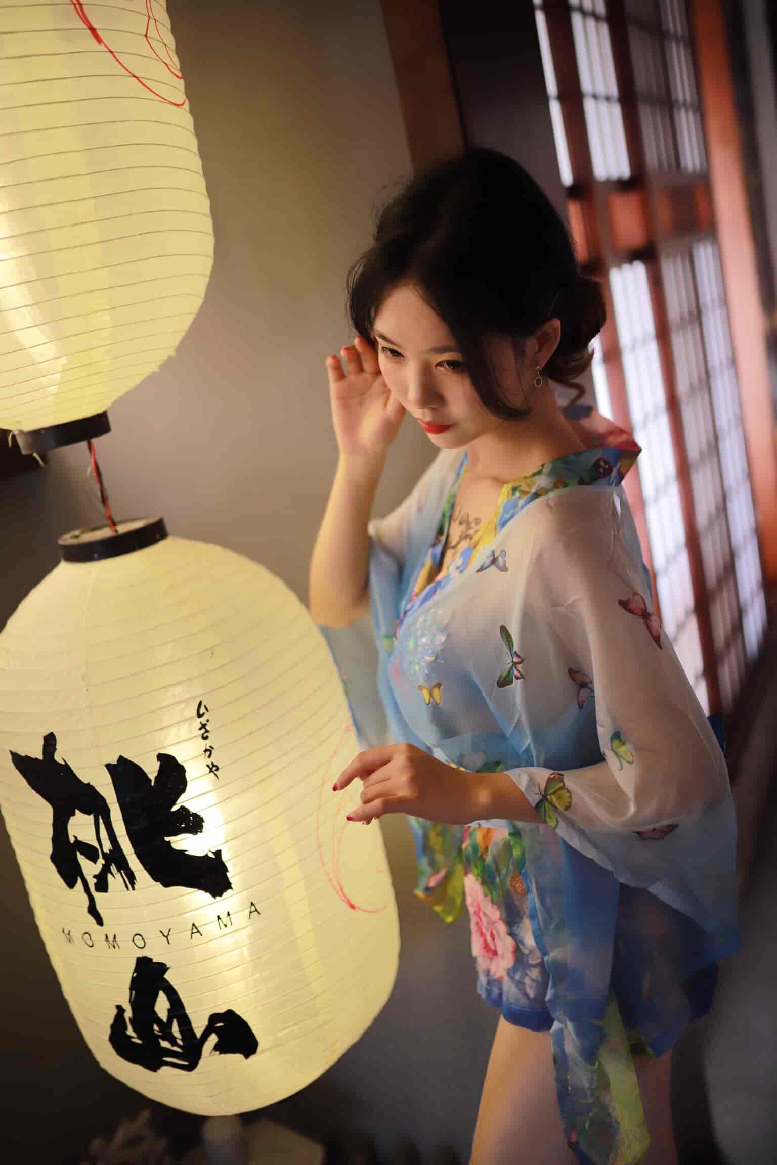 抖娘-利世水蓝和服 ​​​​[30P-47M]