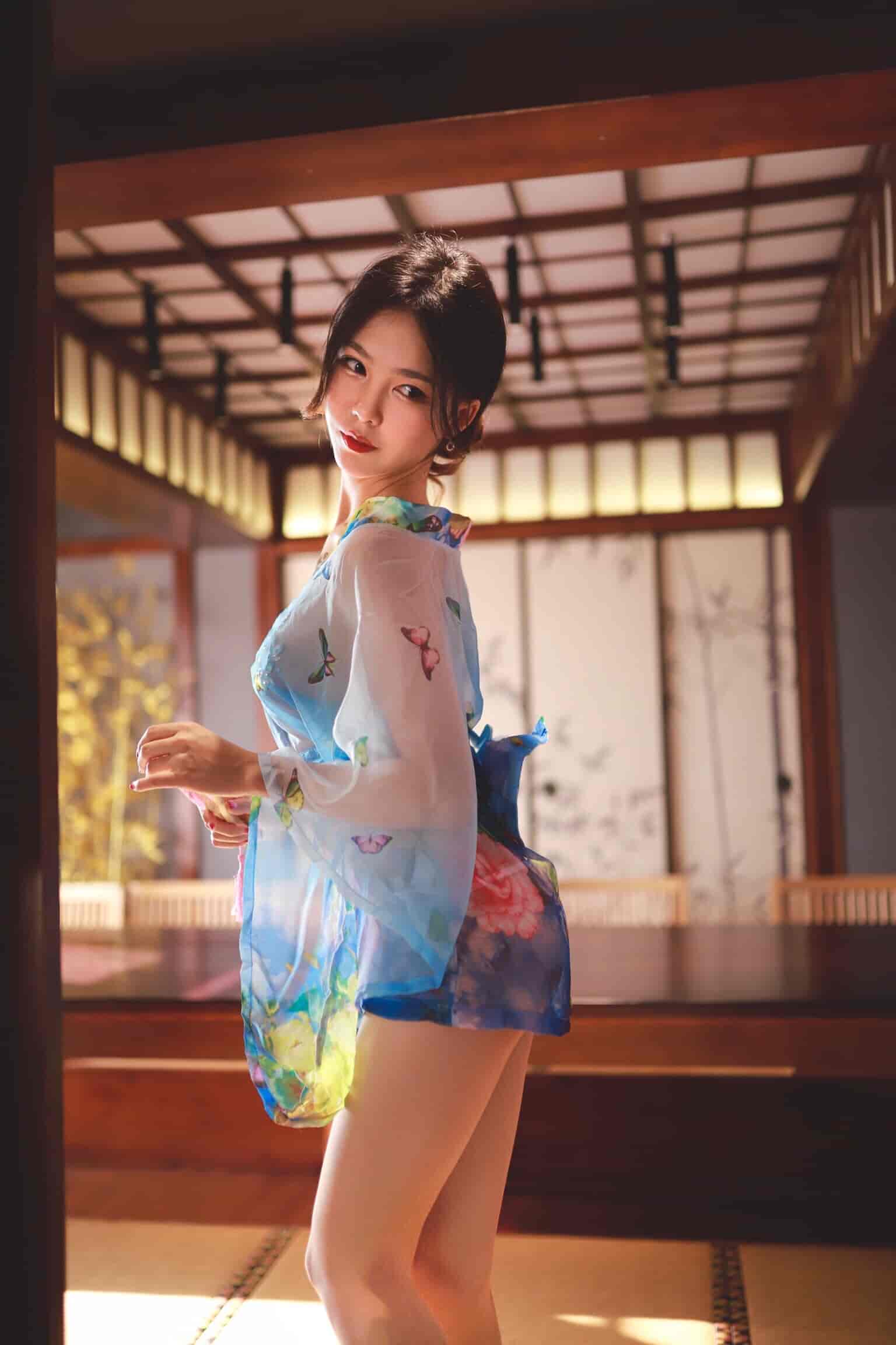 抖娘-利世水蓝和服 ​​​​[30P-47M]
