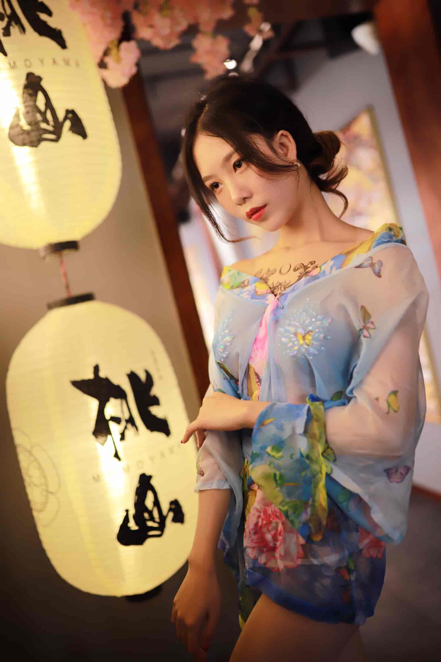 抖娘-利世水蓝和服 ​​​​[30P-47M]