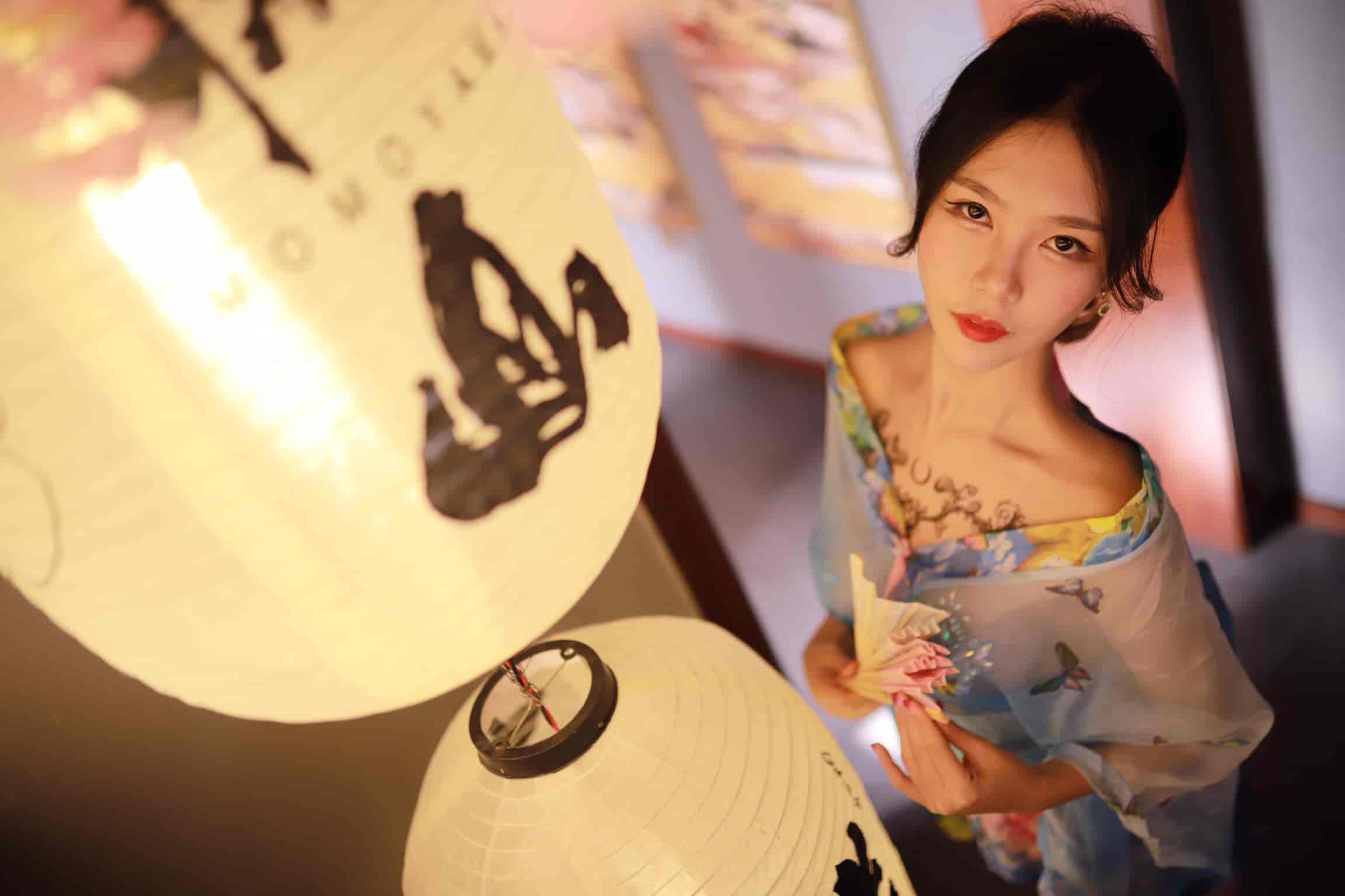 抖娘-利世水蓝和服 ​​​​[30P-47M]