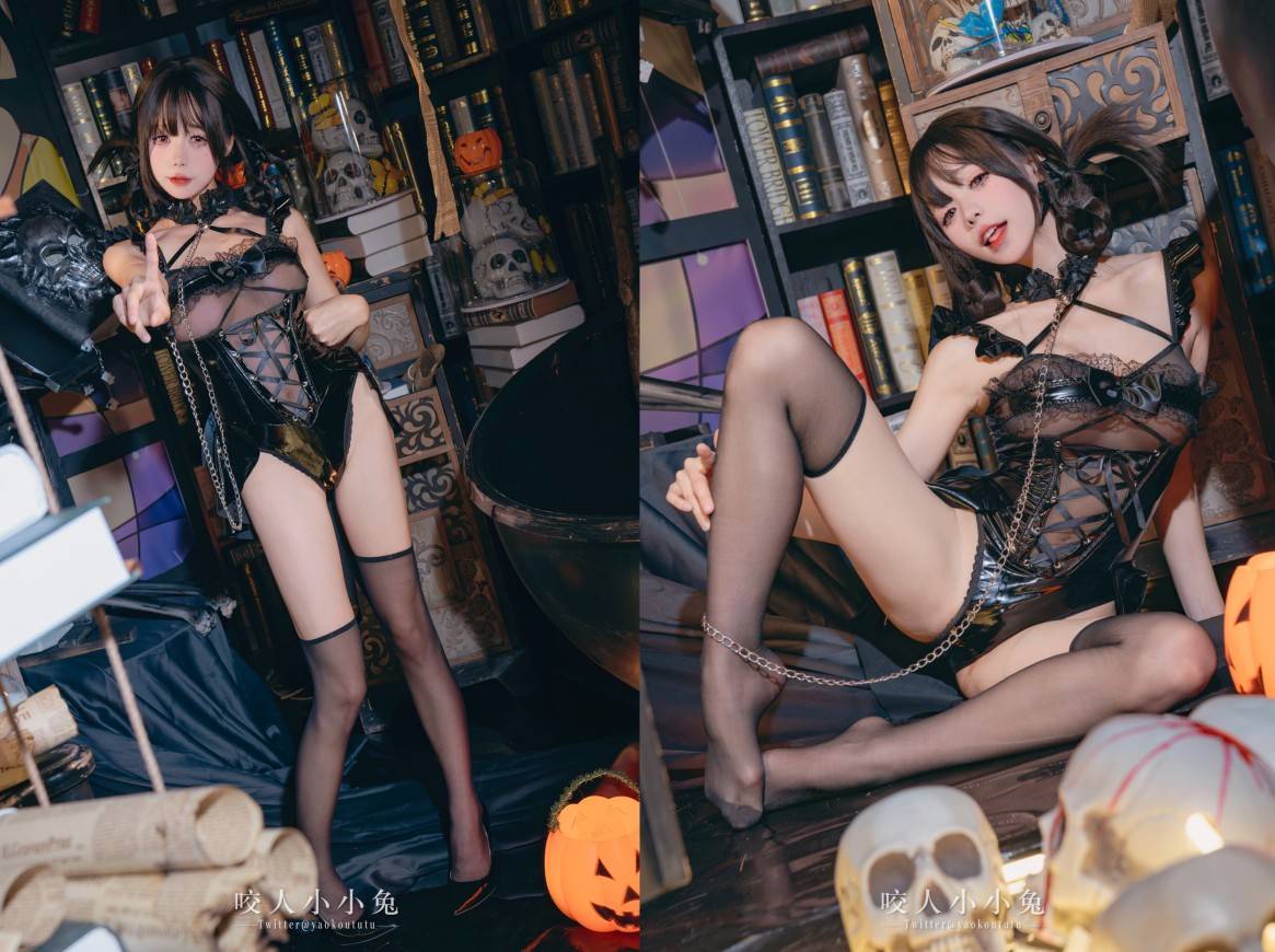 黏黏团子兔（咬一口兔娘）-『兔兔班车』万圣小恶魔 [41P+1V／643MB]